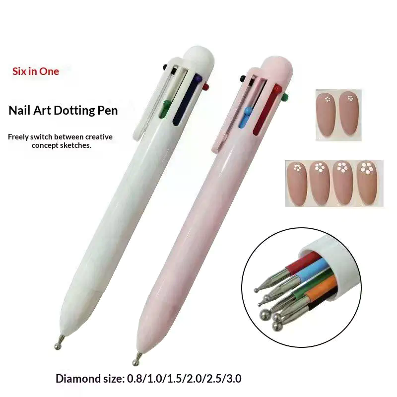 Nail Art Dotting Tool - Набор для дизайна ногтей 6 в