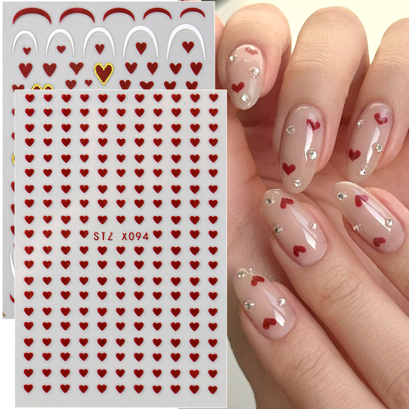 Nail Art Valentine - 2 шт., мини-наклейки для дизайна ногтей