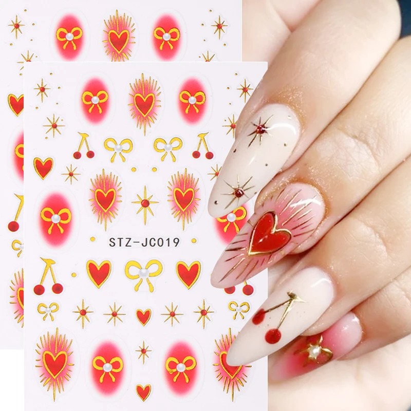 Nail Art Valentine - Наклейки для ногтей Y2K с эффектом