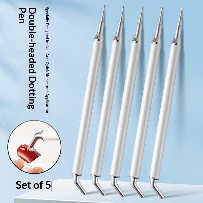 Nail Art Dotting Tool - Набор из 5 двусторонних ручек-аппликаторов для
