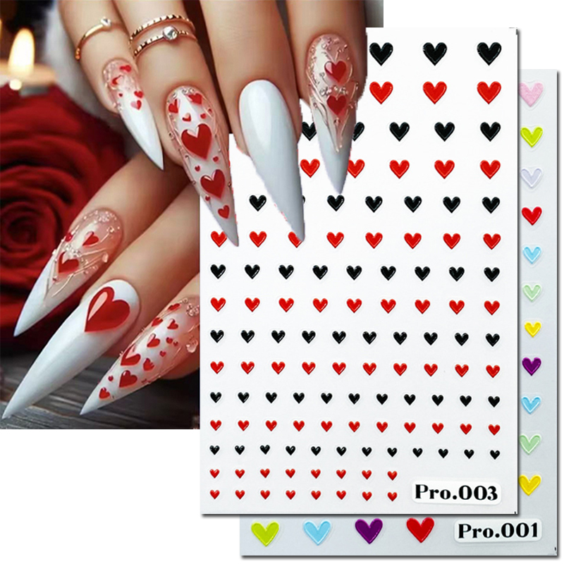 Nail Art Valentine - 5d тисненные наклейки для дизайна ногтей