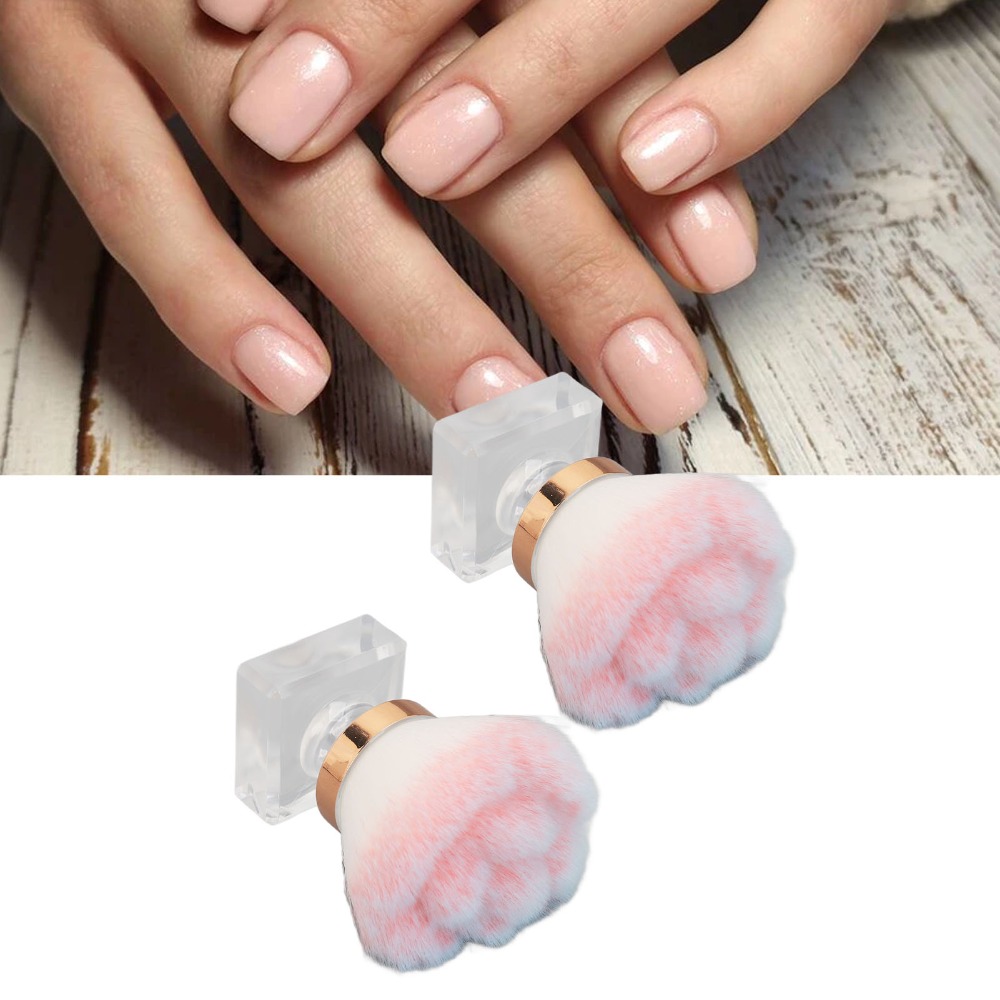 Nail Art Pink Soft - 2 шт. розовых кистей для удаления