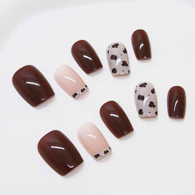 Nail Art Red Wine Cat Eye - 10 шт. женские винно-красные ручной работы