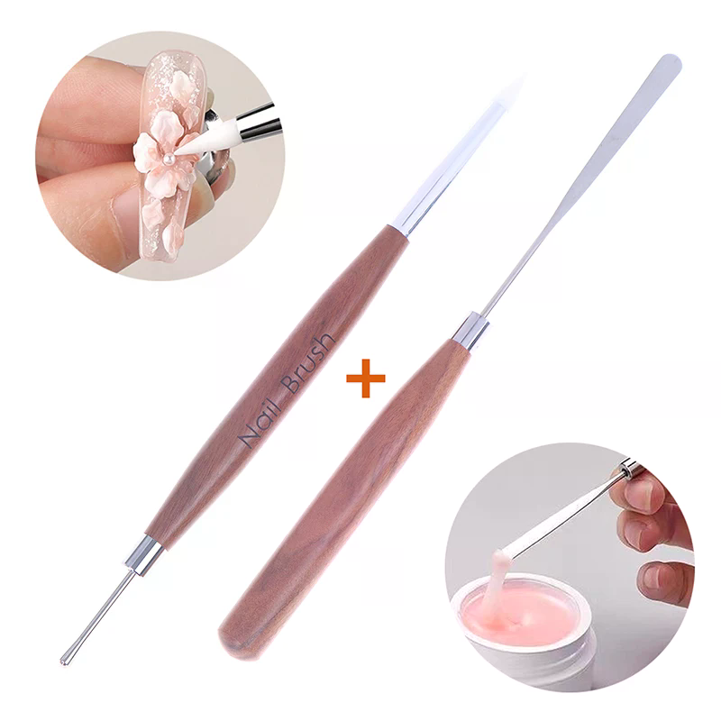 Nail Art Dotting Tool - Набор из 2 двусторонних силиконовых ручек