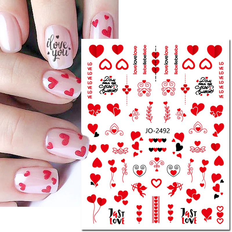Nail Art Valentine - 3D-наклейки для ногтей с геометрическими линиями,