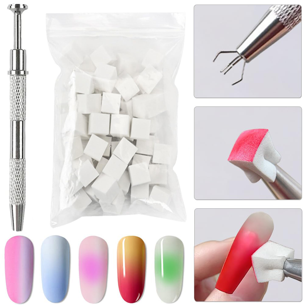 50 шт. губки для дизайна ногте – обзор и цена Nail Art Ombre Glitter