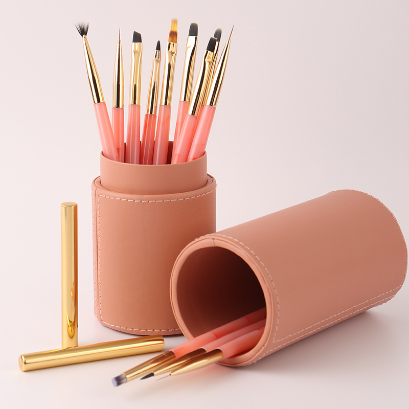 Набор из 12 розовых кистей для – обзор и цена Nail Art Pink Soft