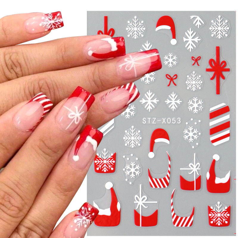 3 шт. 3D праздничные рождестве – обзор и цена Nail Art Xmas Stickers