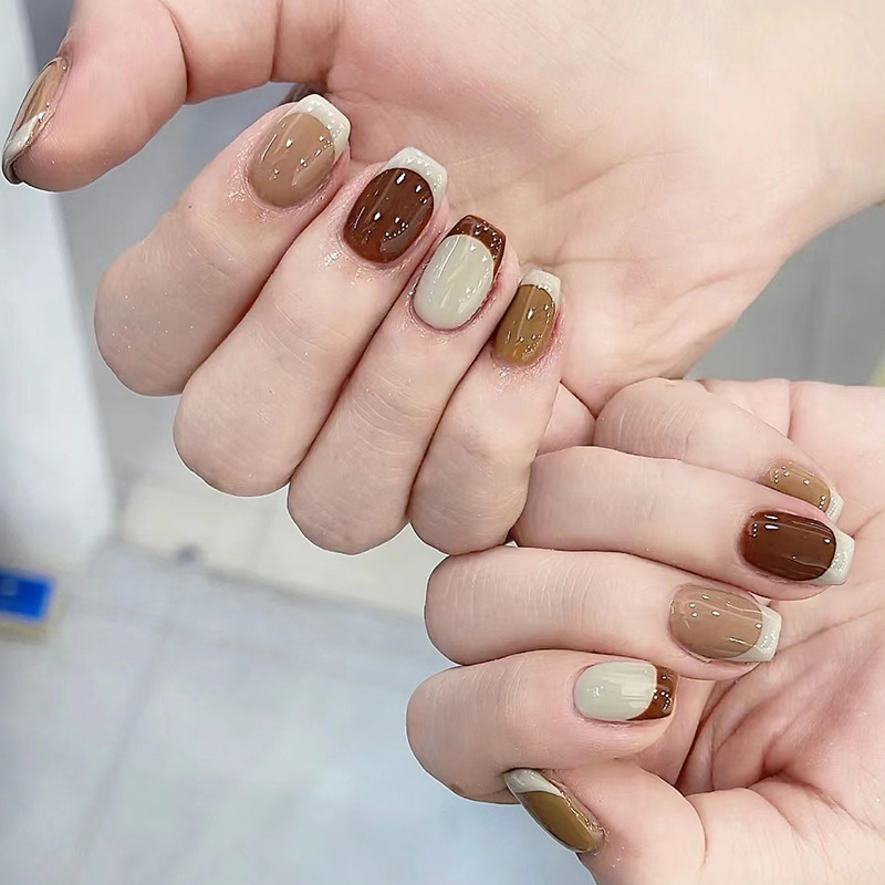 24 шт., карамельно-коричневая  – обзор и цена Nail Art Ombre Glitter