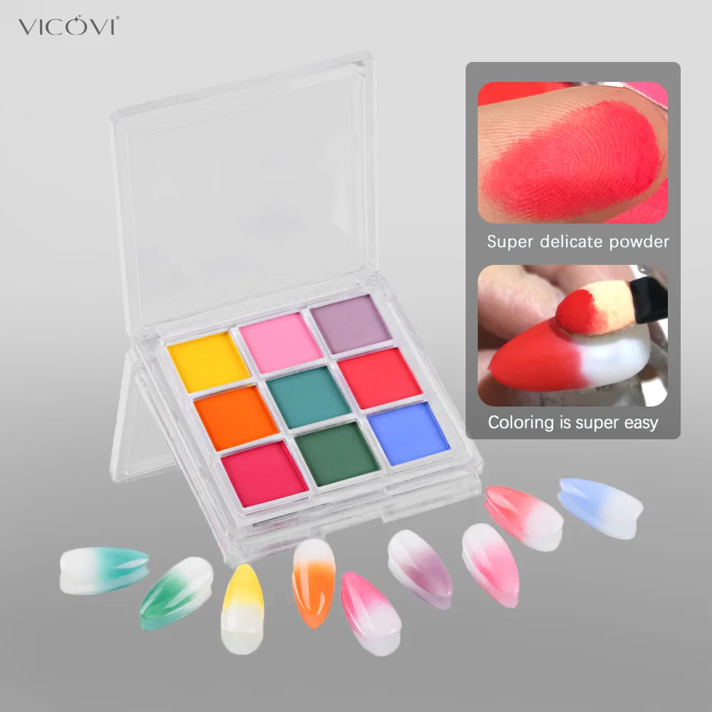 9-цветная палитра пигментов дл – обзор и цена Nail Art Ombre Glitter