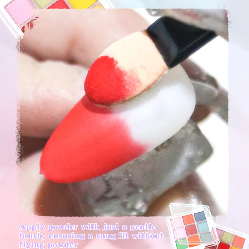 9-цветная палитра пигментов дл – обзор и цена Nail Art Ombre Glitter