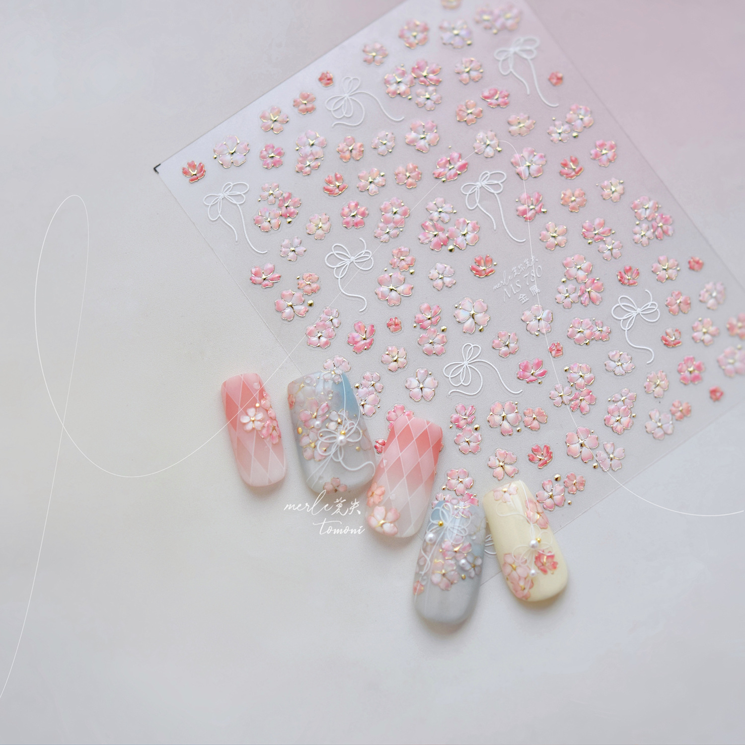 Наклейки для ногтей 5D с рисун – обзор и цена Nail Art Pink Soft