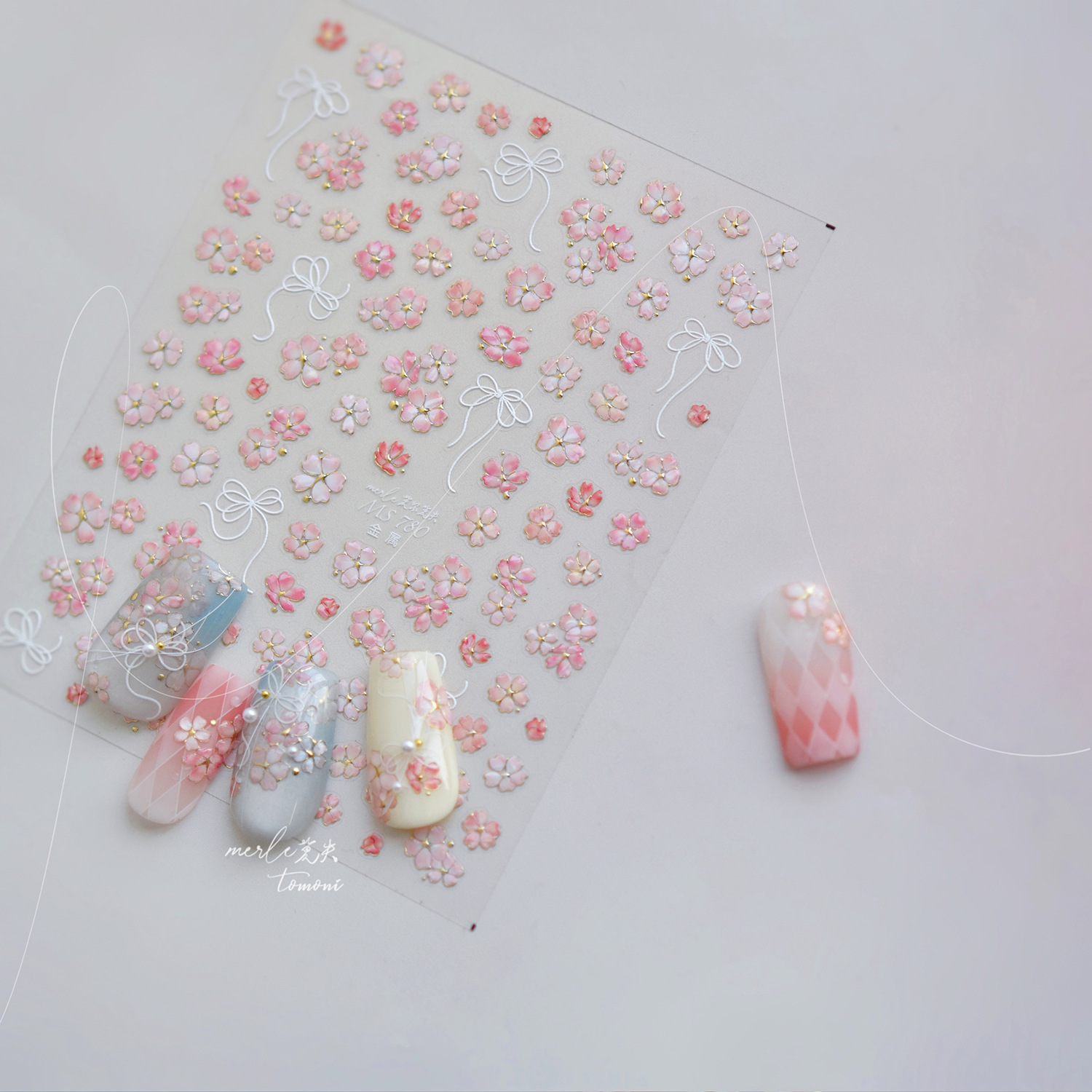 Наклейки для ногтей 5D с рисун – обзор и цена Nail Art Pink Soft