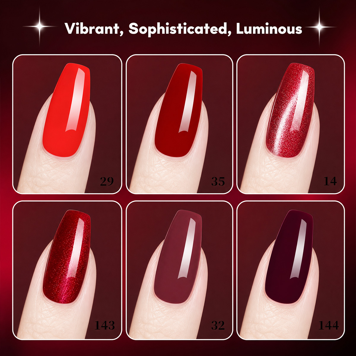 Набор из 7 гель-лаков для ногт – обзор и цена Nail Art Red Wine Cat Eye