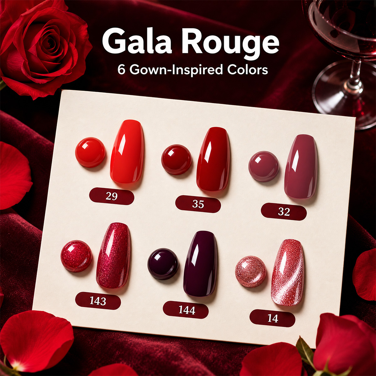 Набор из 7 гель-лаков для ногт – обзор и цена Nail Art Red Wine Cat Eye