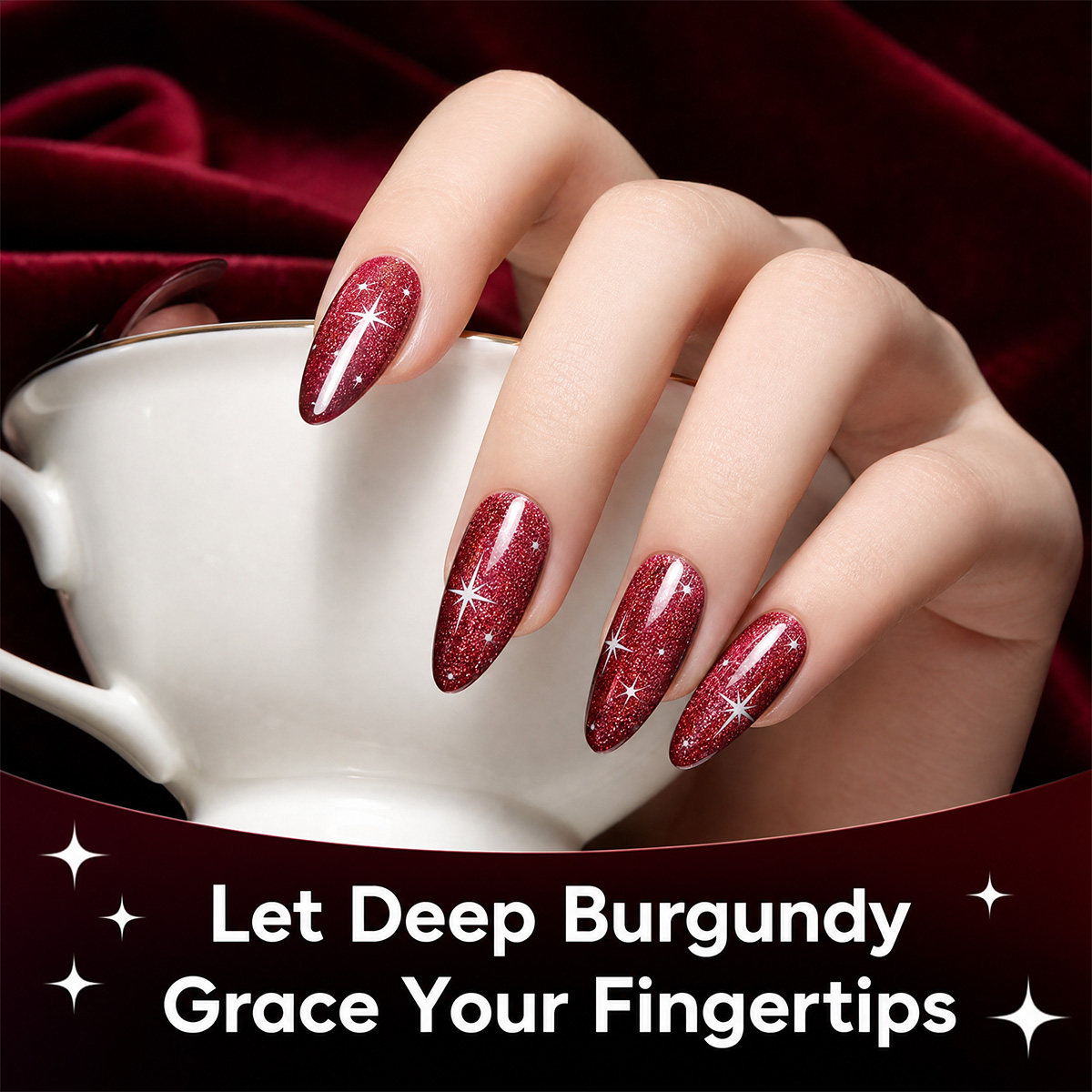 Набор из 7 гель-лаков для ногт – обзор и цена Nail Art Red Wine Cat Eye