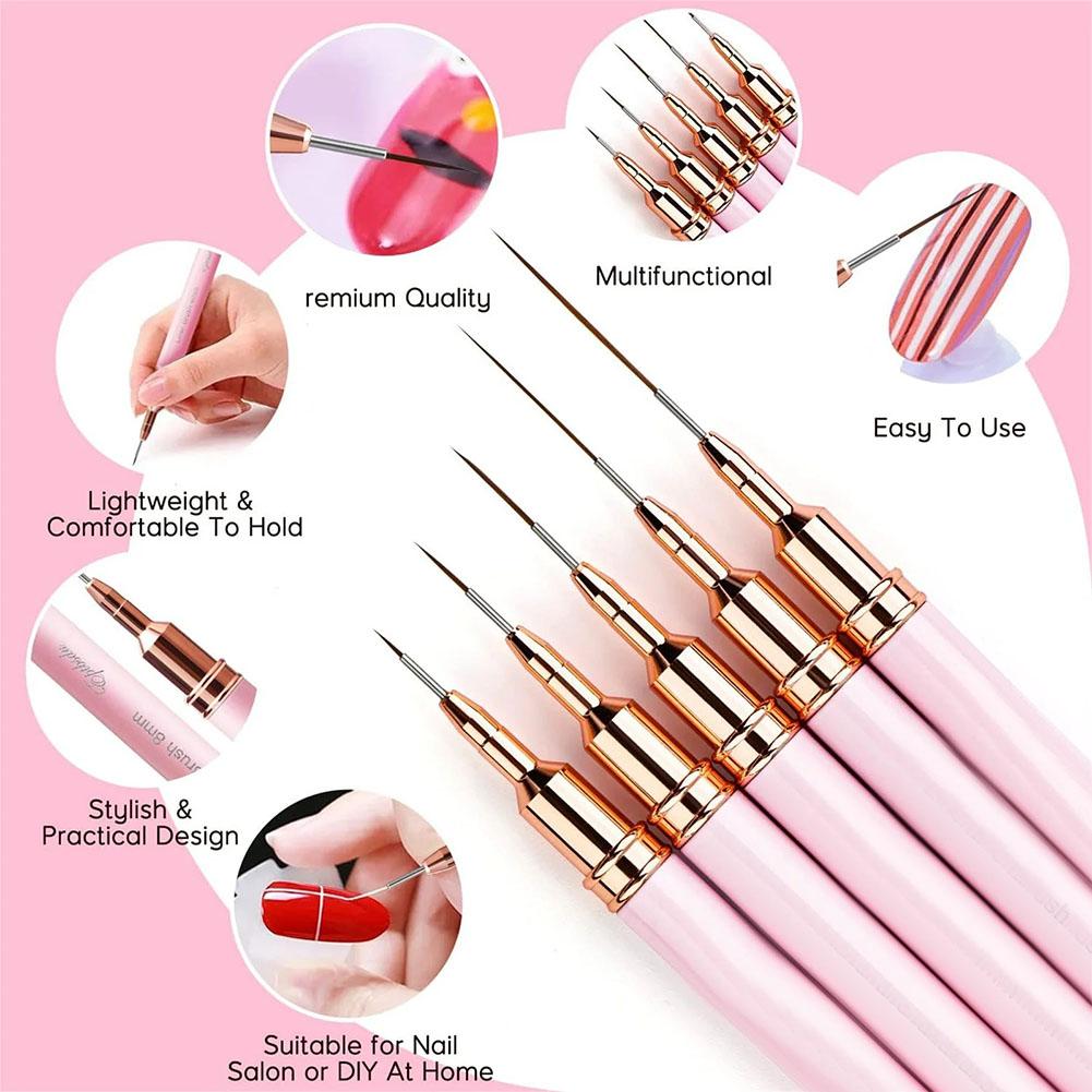 Набор из 5 профессиональных ки – обзор и цена Nail Art Brush Set