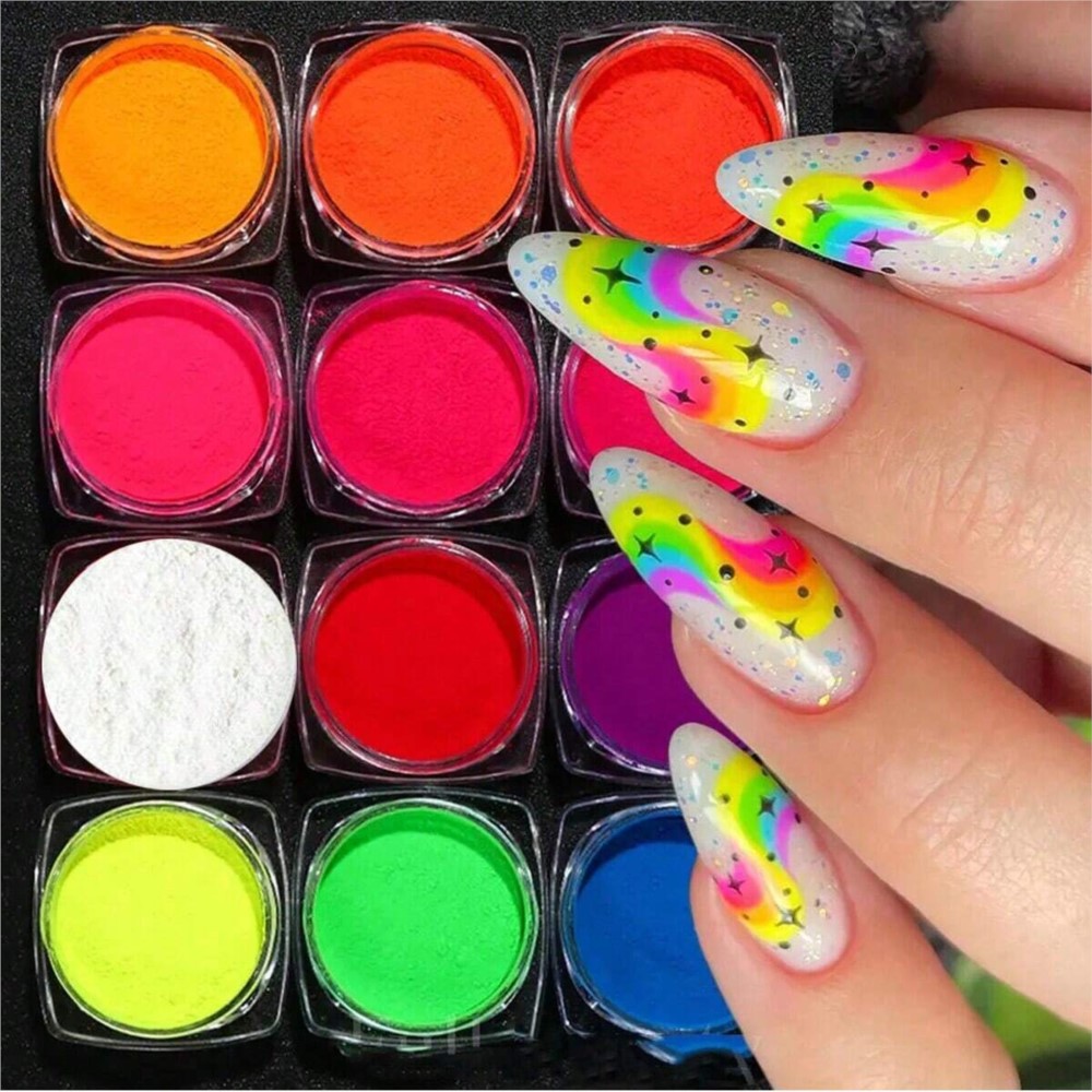 1 Набор Цветной Неон фосфор пи – обзор и цена Nail Art Ombre Glitter
