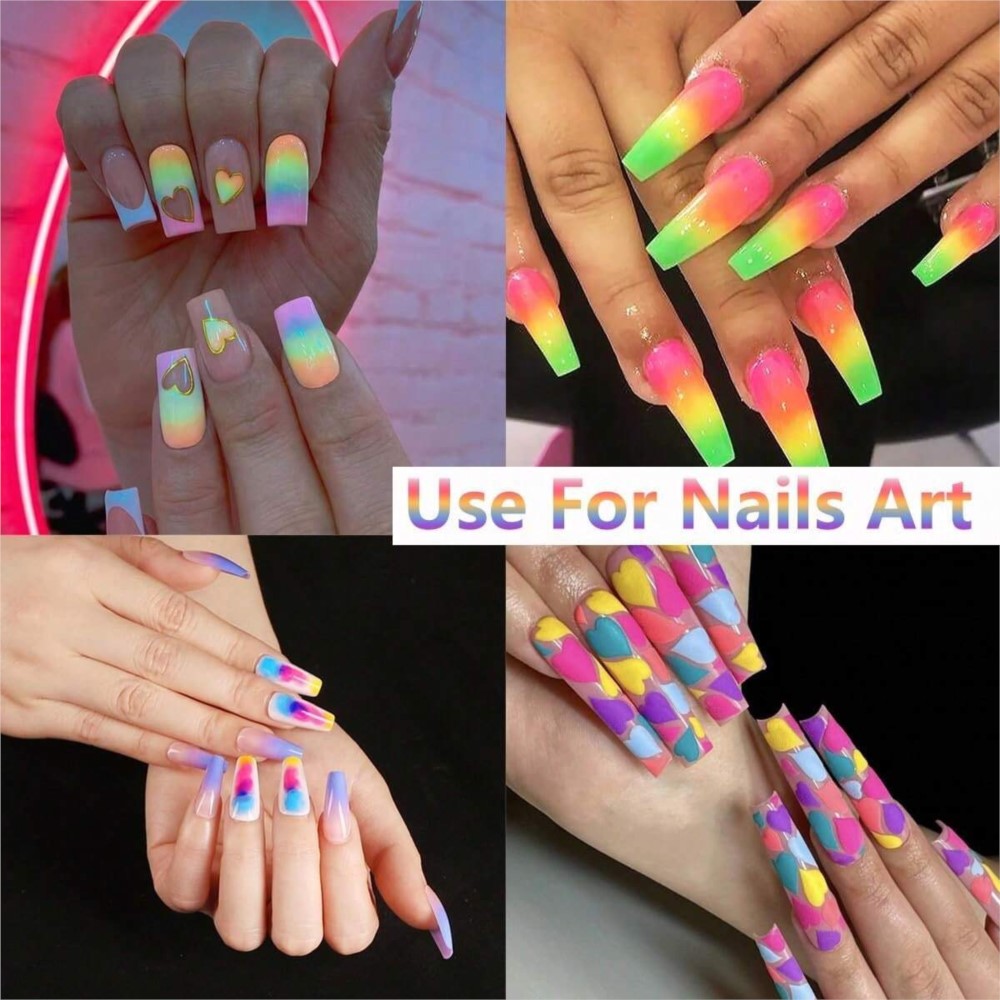 1 Набор Цветной Неон фосфор пи – обзор и цена Nail Art Ombre Glitter