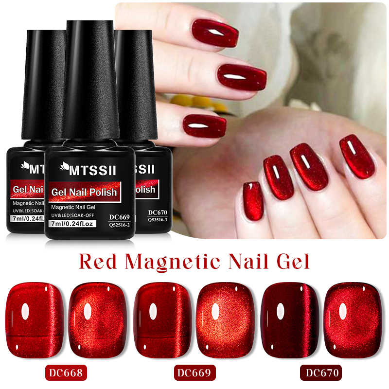Mtssii 7ML Wine Red Cat Магнит – обзор и цена Nail Art Red Wine Cat Eye