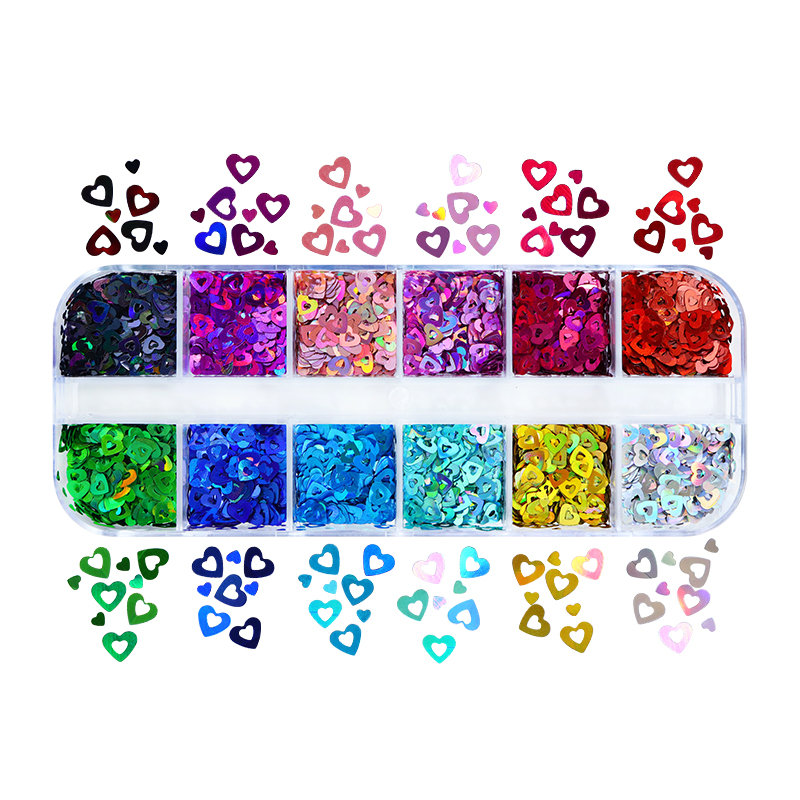 Голографическое сердце любви,  – обзор и цена Nail Art Valentine