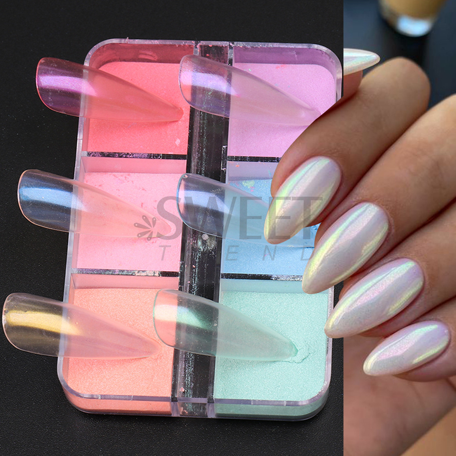 Набор из 6 контейнеров с зерка – обзор и цена Nail Art Ombre Glitter