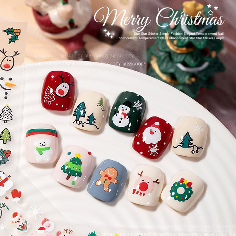 30 листов рождественских накле – обзор и цена Nail Art Xmas Stickers