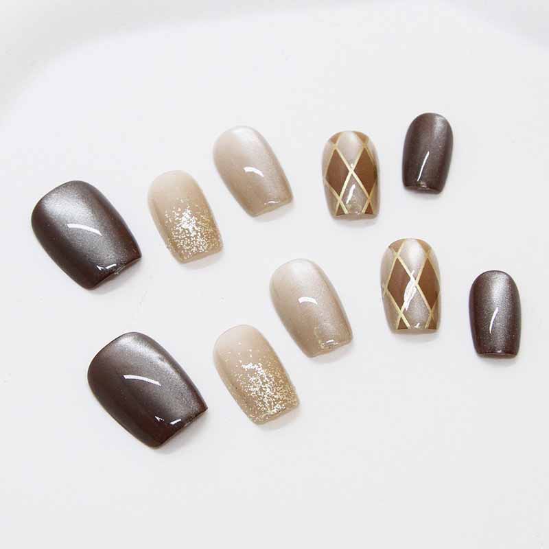 10 шт. женские винно-красные р – обзор и цена Nail Art Red Wine Cat Eye