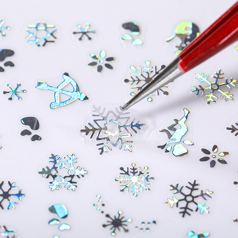 Голографические Серебряные Сне – обзор и цена Nail Art Xmas Design