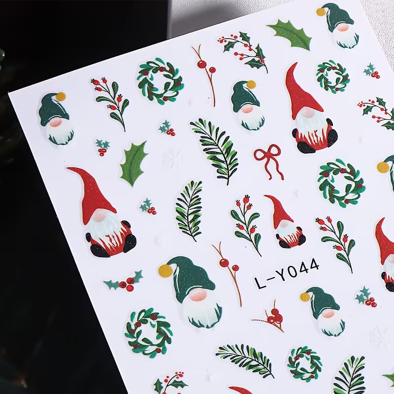 3D светящиеся рождественские н – обзор и цена Nail Art Xmas Stickers