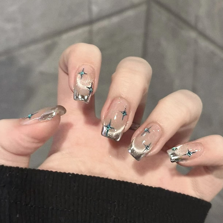 24 шт. коротких квадратных нак – обзор и цена Nail Art Ombre Glitter